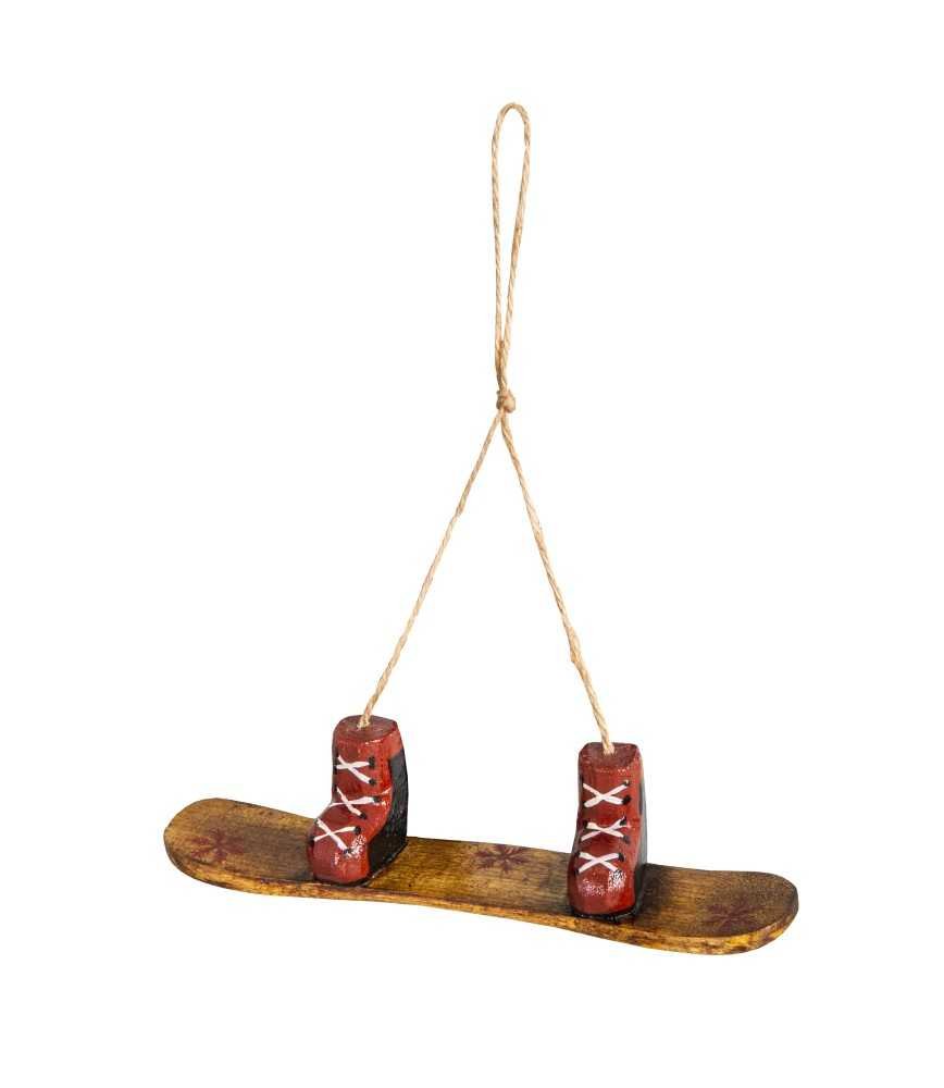Planche snow board avec chaussures à suspendre