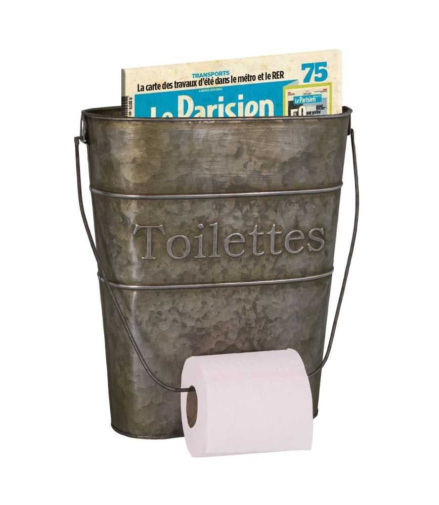 Support papier toilette avec porte journal