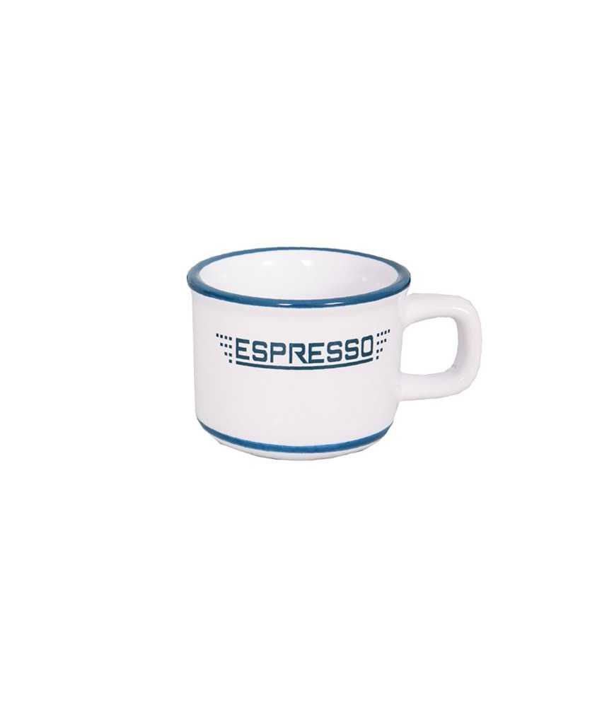 Tasse "Expresso" blanc/bleu