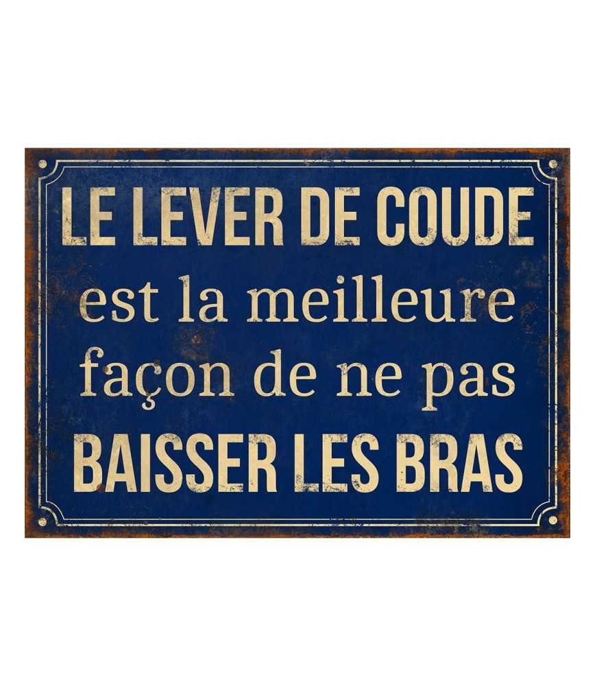 Plaque "Le lever de coude" 21 x 15