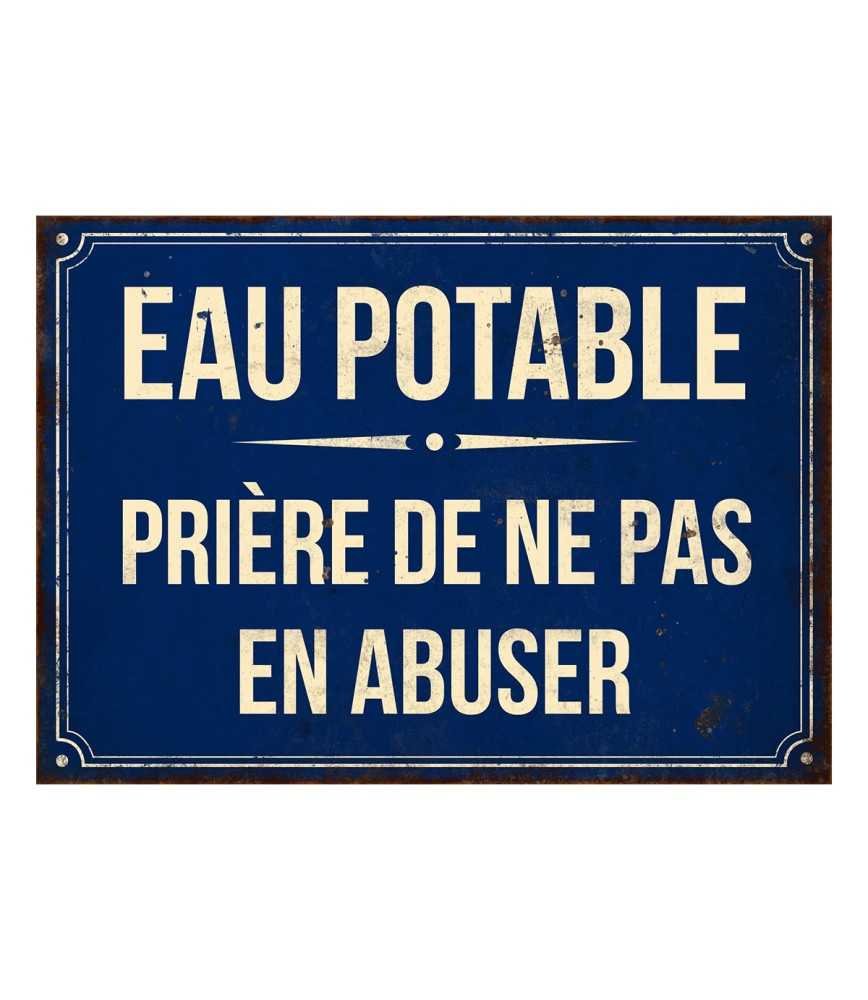 Plaque "Eau potable" 21*15