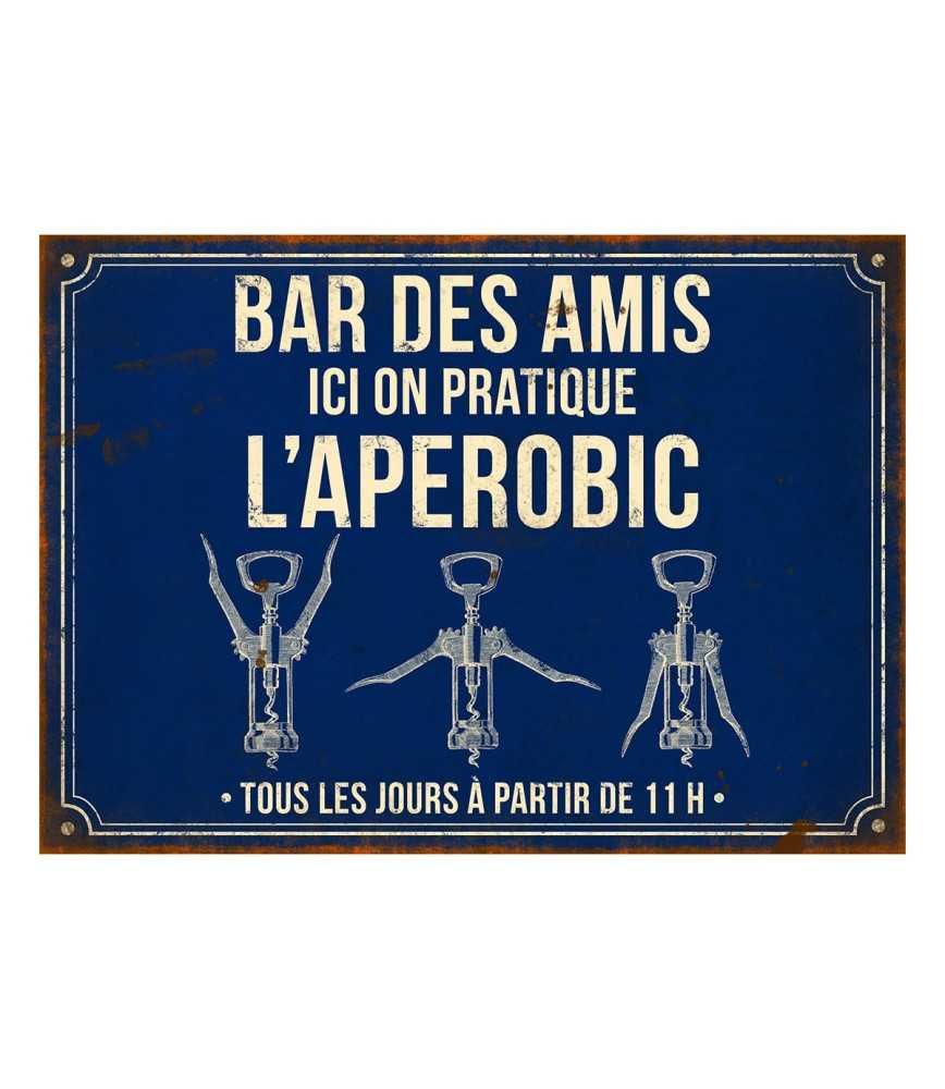 Plaque "L'apérobic" 21 x 15 cm