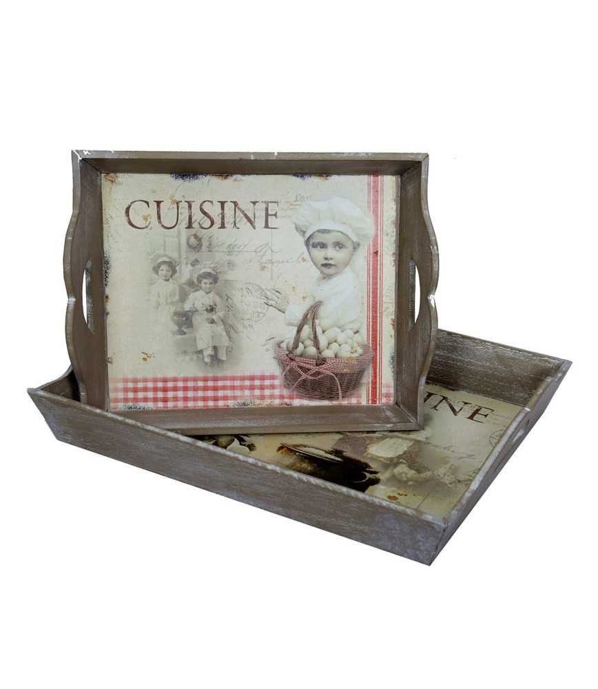 Set 2 plateaux "Enfant cuisinier"