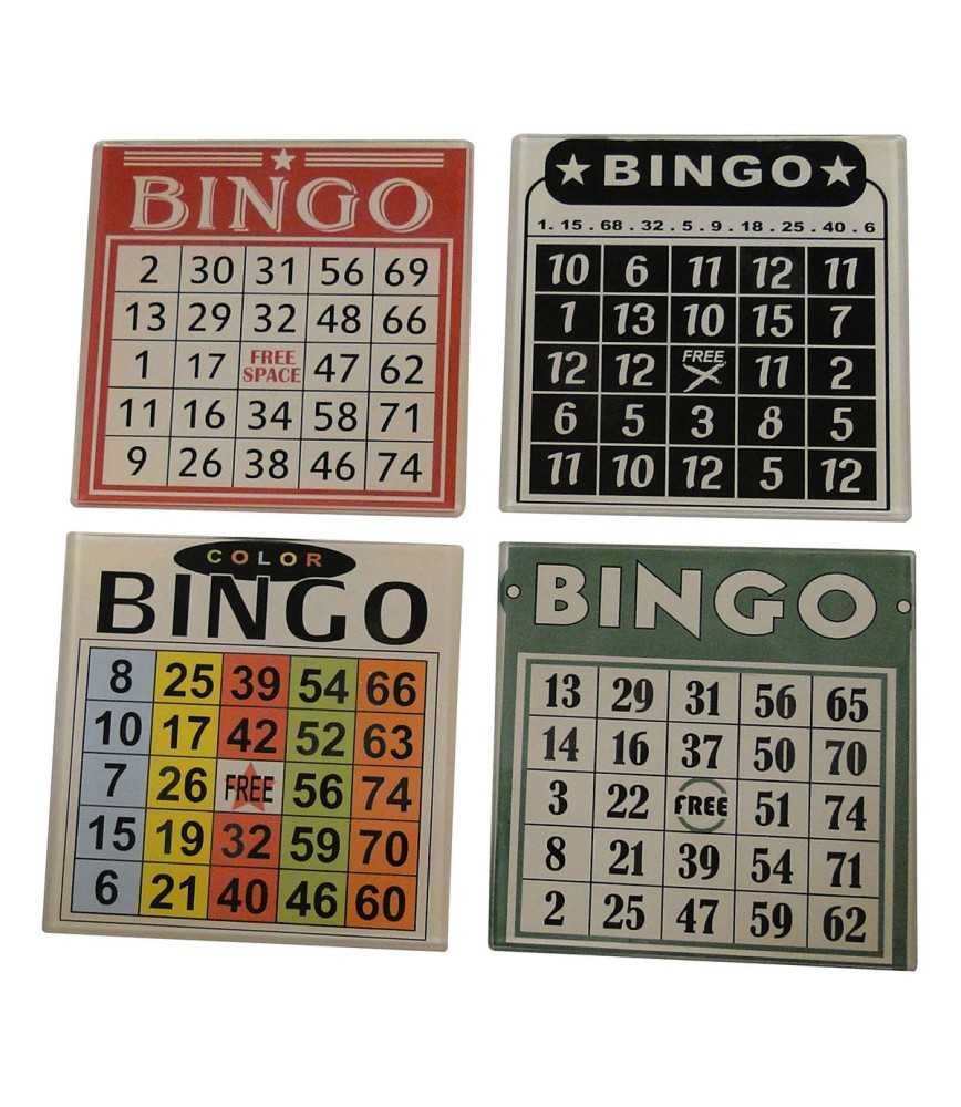 Set 4 dessous de verre BINGO