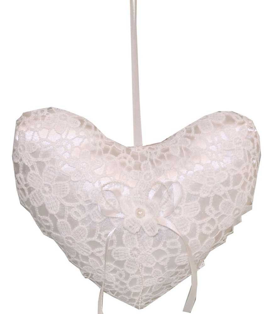 Coeur à suspendre dentelle