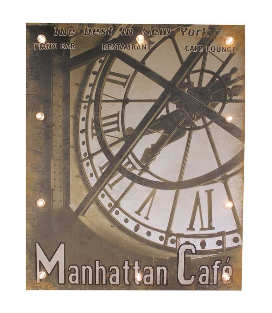 Panneau lumineux MANHATTAN CAFE 45X60