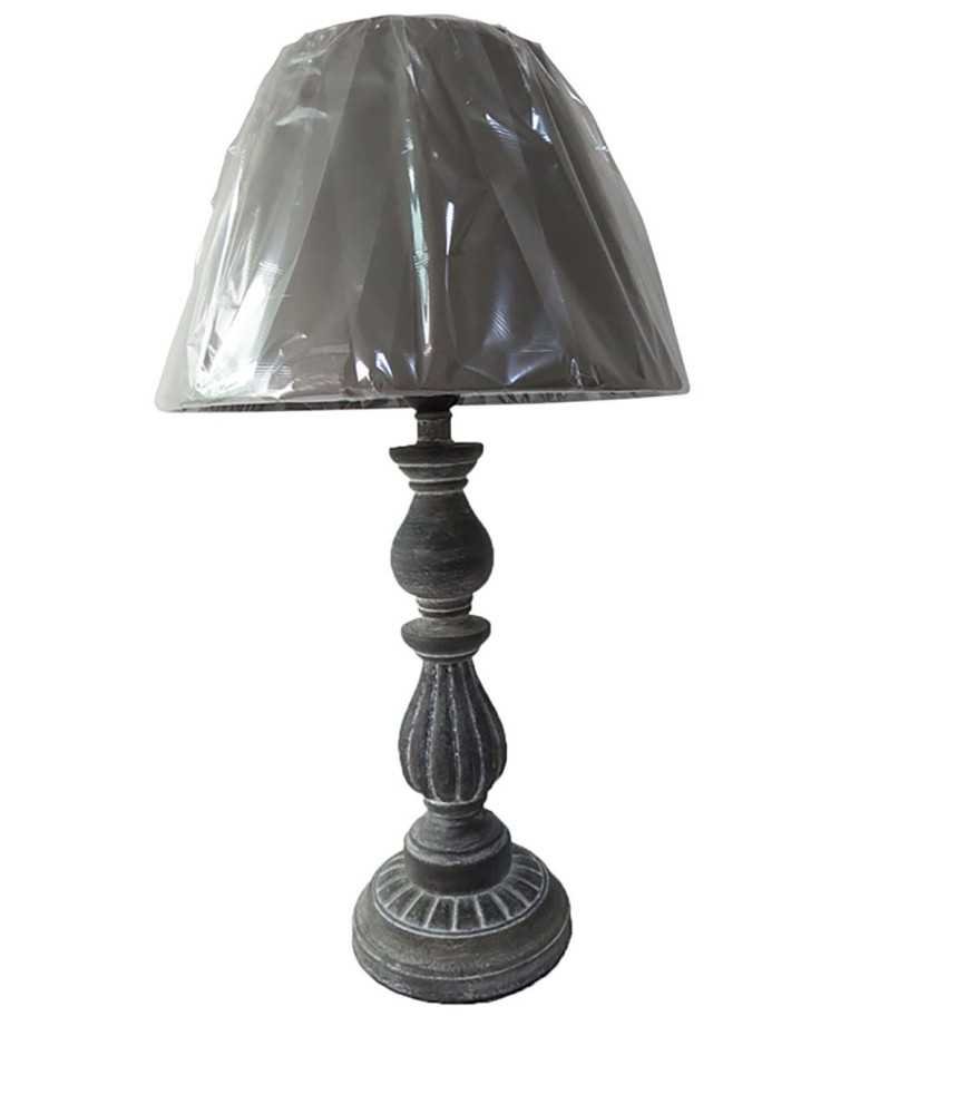 Lampe avec chapeau gris