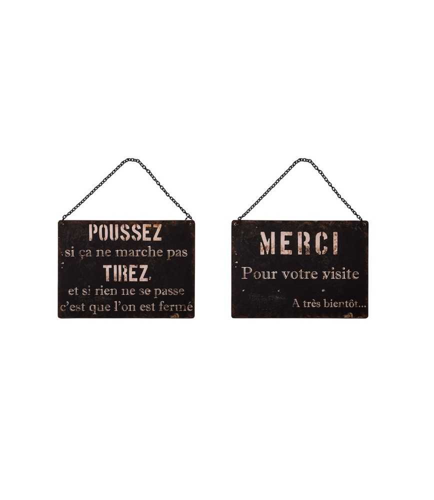 Plaque "Poussez -Tirez" 21*15 cm