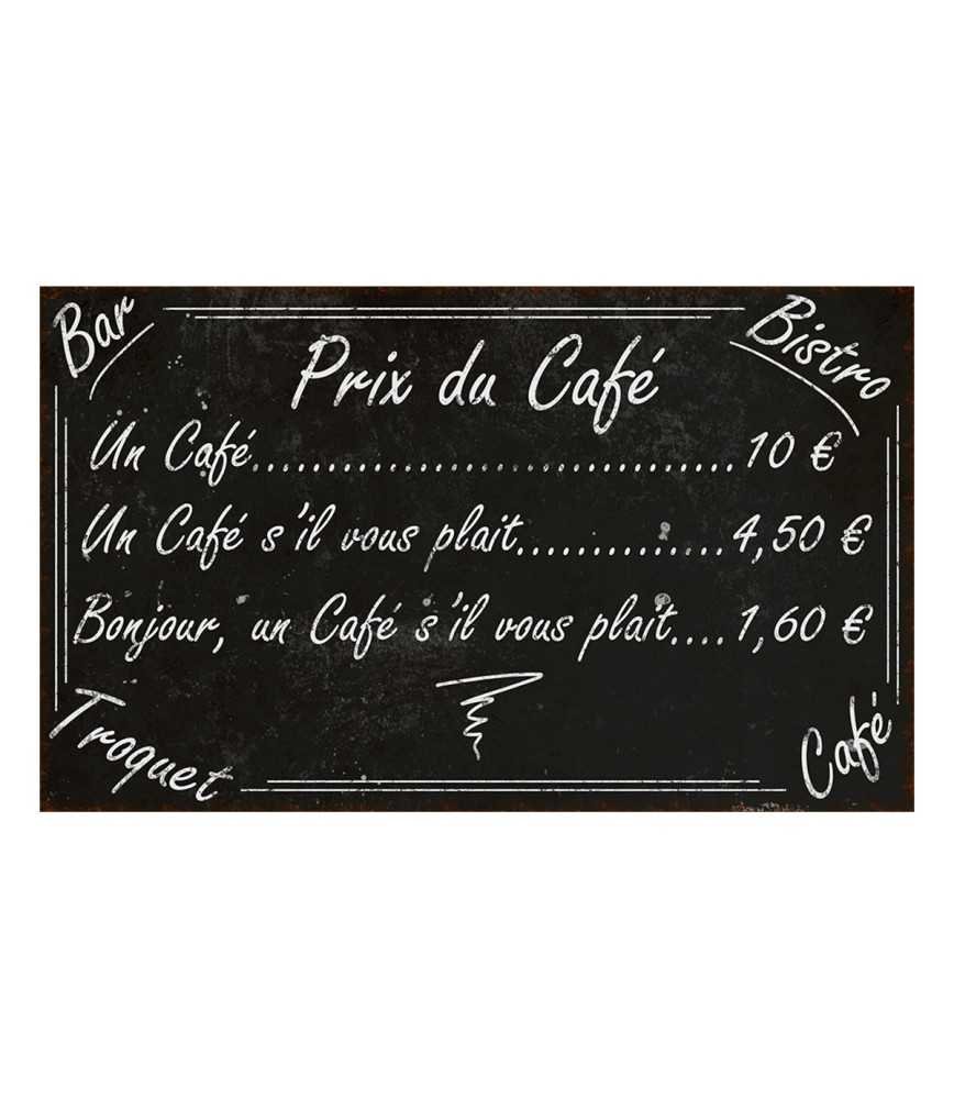 Plaque Prix café