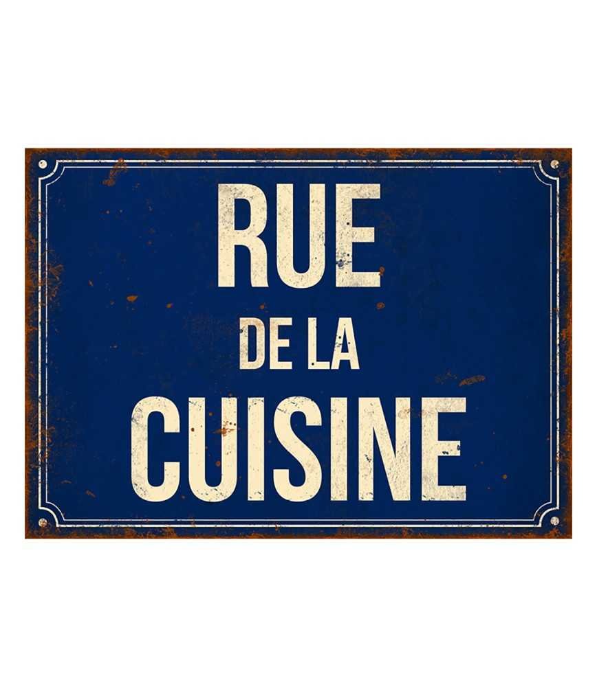 Plaque " Rue de la cuisine" 21*15