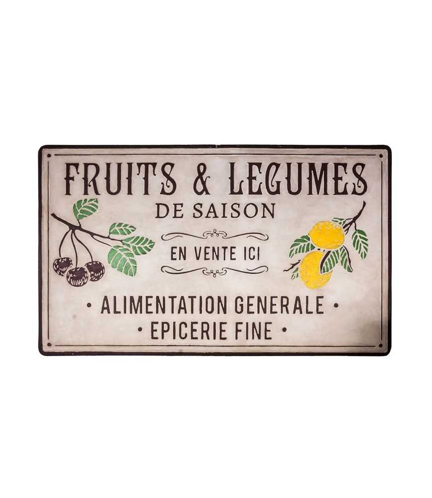 Plaque Fruits & Légumes 122,5 x 73,5 cm