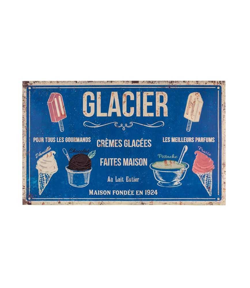 Panneau publicitaire métal Glacier 123 x 74 cm