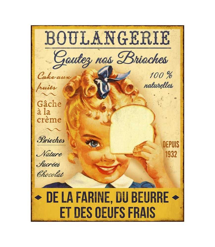 Plaque "Boulangerie" 50 x 38 cm