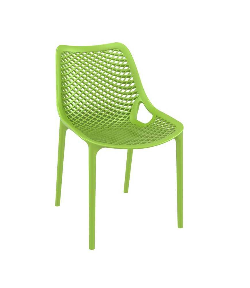 Chaise Air verte empilable