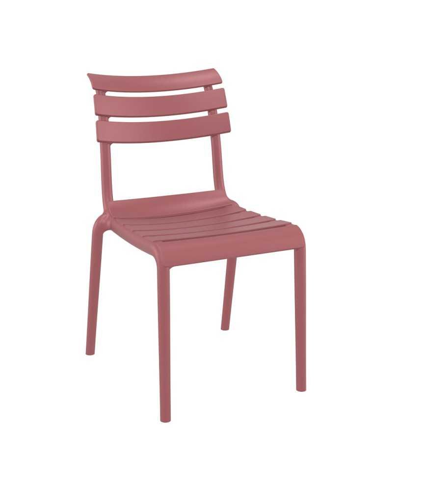 Chaise Helen rouge empilable