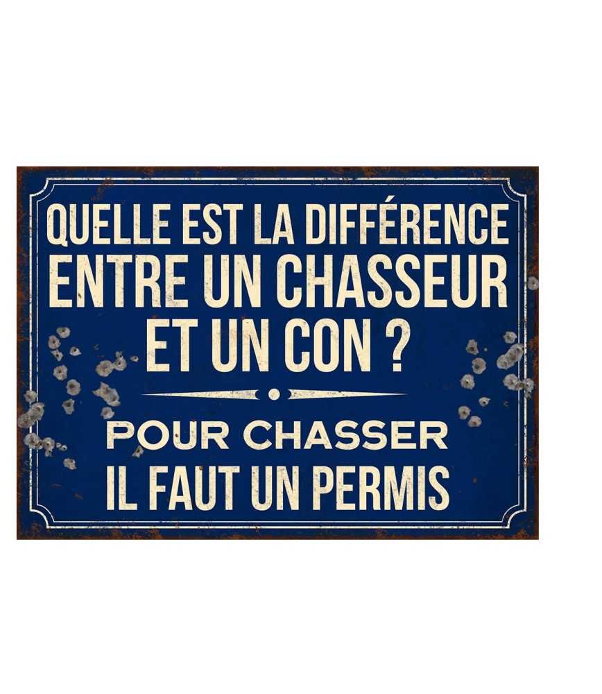 Plaque "Quelle est la différence" 21 x 15 cm