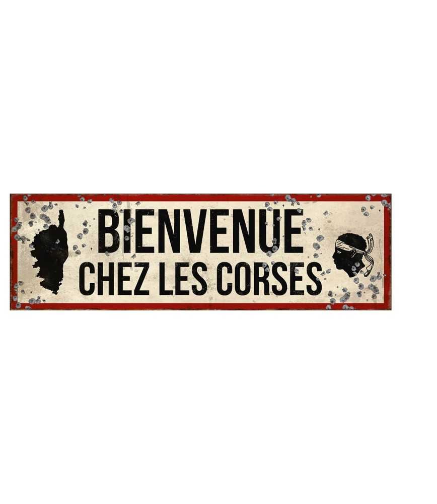 Plaque "Bienvenue en Corse" 49 x 15 cm