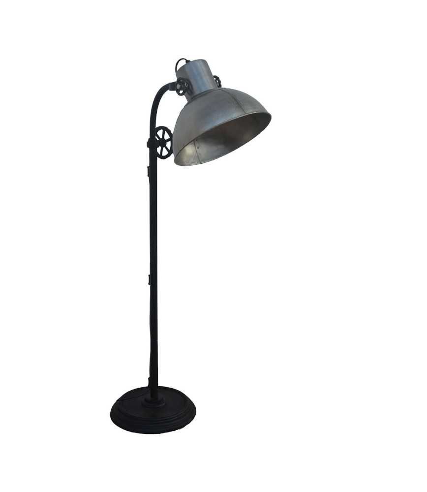 Lampe sur pied métal/zinc H:118cm
