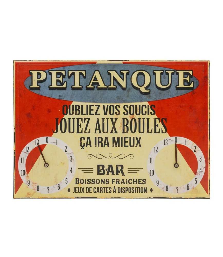 Plaque avec aiguilles Pétanque "Oubliez vos soucis" 45 x 32 cm