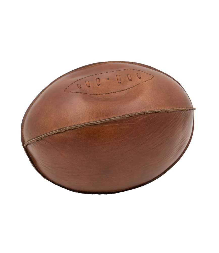 Ballon de rugby cuir couleur dark brown