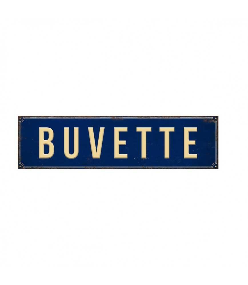Plaque métal "BUVETTE" en relief 45 x 12 cm